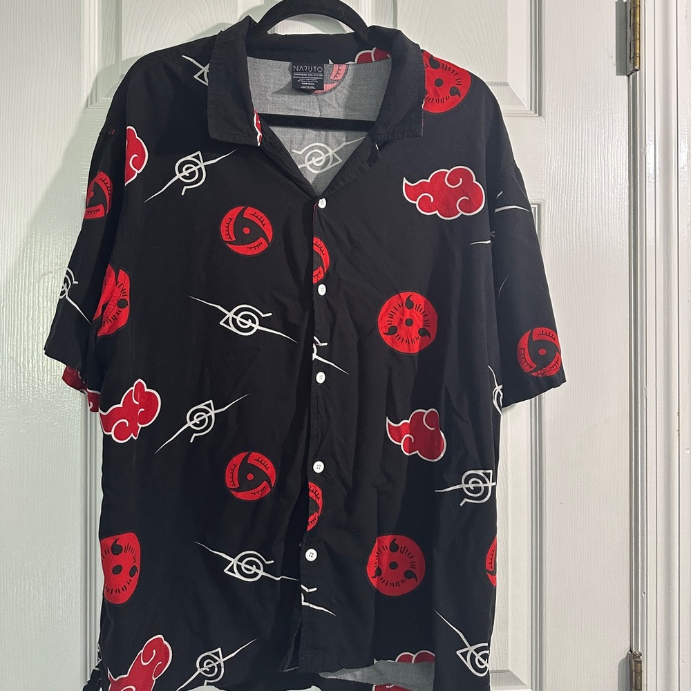 Naruto Graphic Button-Up Shirt